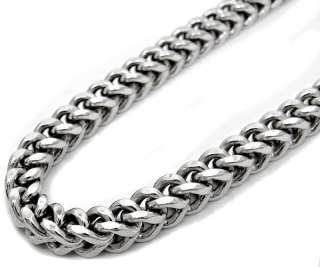 MENS 5MM 40 INCH FRANCO CHAIN NECKLACE WHITE GOLD 10K  