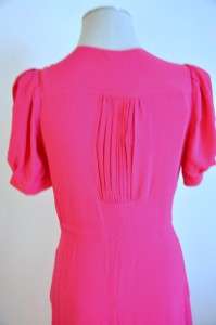 NWT ITALY BALENCIAGA SILK FUSCHIA DRESS FR 40 US 4 or 6  