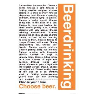  Beer Drinking Poster