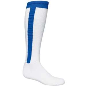  H5 Baseball Stirrup Socks WHITE/ROYAL ADULT LARGE 24 