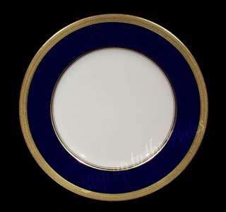   Cobalt Blue P67B Gold Encrusted Dinner Plate /s c1917 Tiffany  