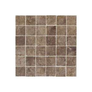   Monticino 13x13 Mosaic 2x2 Mounted Noce Floor Tile