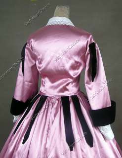 Civil War Victorian Satin Ball Gown Day Dress 151 XL  