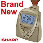 sharp alarm clock radio controlled time and temp projection new