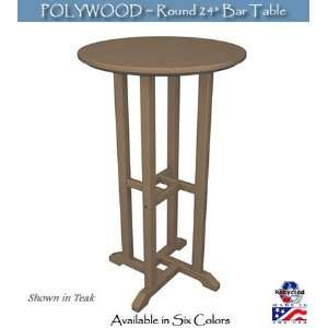  POLYWOOD Round 24 Inch Bar Height Table