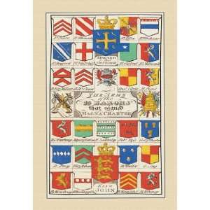  Arms of the Magna Charter Barons 20X30 Paper with Black 
