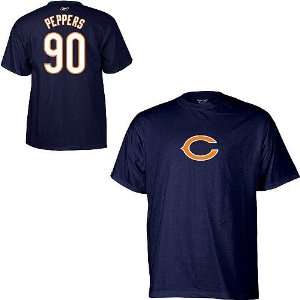  Chicago Bears Julius Peppers Navy Name and Number T Shirt 