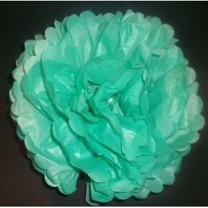 Teal 12 Tissue Pom Poms Paper Flower Balls   Wedding Bridal Baby 