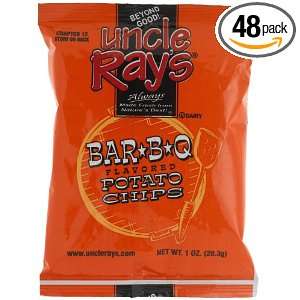 Uncle Rays Barbecue Potato Chips, 1 Ounce Bags (Pack of 48)