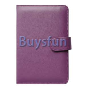 PURPLE LEATHER CASE COVER SKIN FOR  Kindle Fire 7 Tablet  