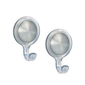  Forma Set of 2 Stainless Steel Clear Adhesive Wall Hooks 