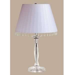Laura Ashley SBF613 BTA302 Renee 1 Light Table Lamp, Chrome with 