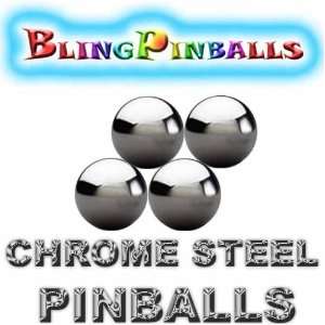  4 chrome steel premium Bling mirror finish pinballs Toys 