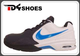 Nike Air Courtballistec 3.1 White Blue Mens Tennis Shoe  