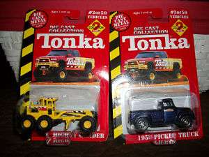 TWO TONKA DIE CAST 2000 #2 MIGHTY GRADER #3 1956 TRUCK  