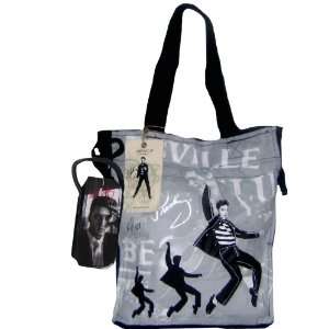  Casual Elvis Presley Gray Tote Bag & Cell Phone Holder 
