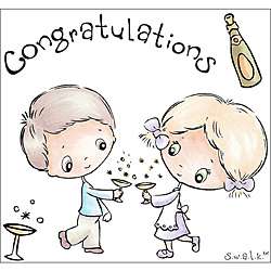 Crafters Companion S.W.A.L.K. Congratulations Rubber Stamps 