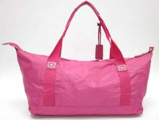  Bright Pink Nylon Small Duffle Bag  