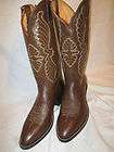 Men’s Vintage Hondo Chocolate Brahma Western Cowboy Boots – NEW 