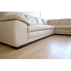 Tan Leather Sofa and Chaise Set  