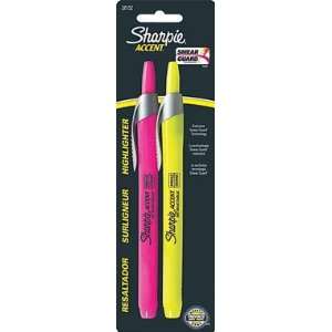  SAN28152PP   Highlighter, Retractable, Chisel Point, 2/PK 