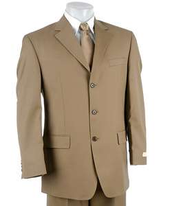 Michael Kors Mens Tan 3 button Wool Suit  