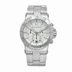 Michael Kors Womens Classic Stainless Steel Silver Chronograph Watch 
