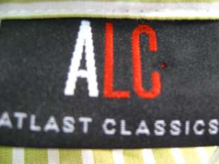 ATLAST CLASSICS Striped Button Down Shirt Blouse XL  