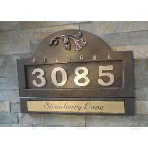  Craftsman House Numbers Gingko Address Plaque Personalized 