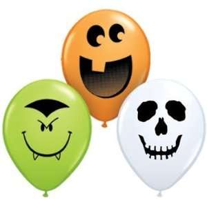    Qualatex Halloween Face Latex Balloons, Bag Of 100 