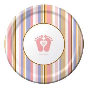  Tiny Toes Paper Dessert Plates   Girl Toys & Games
