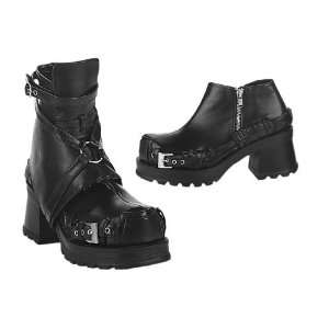  PIRATE 08 2 1/2 Blk Pu Detachable Ankle Shaft Ankle Boot 