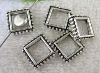 50pcs Tibetan Silver square bead frame FC8830  