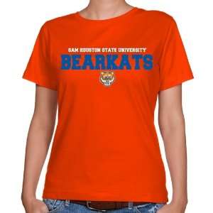  Sam Houston State Bearkats Ladies Orange University Name 