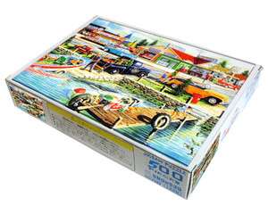 Landscape Drawing Fantasy Boat and Cars #1 Jigsaw Puzzle 500 Pieces 