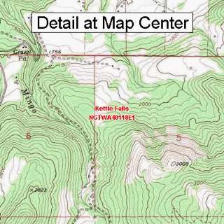 USGS Topographic Quadrangle Map   Kettle Falls, Washington (Folded 