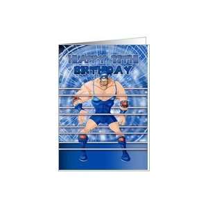   wrestling greeting card, wrestler inside the ring Card Toys & Games
