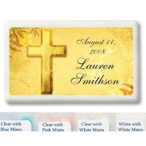 Wedding Favors Gold Cross On Canvas Background Design Personalized 