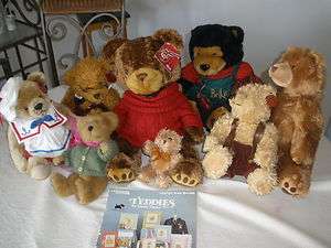   of 8 Assorted Teddy Bears – with Tags   NICE COLLECTION   VERY CUTE