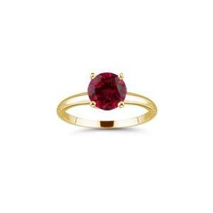  0.30 Cts Ruby Solitaire Ring in 14K Yellow Gold 9.5 