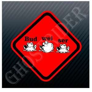  Bud Wei Ser Frogs Budweiser Beer Sign Symbol Sticker 
