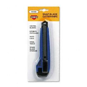  COSCO  Snap Blade Utility Knife w/Three Blades, Eight Snap Off 