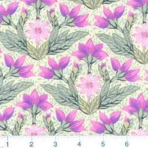  45 Wide Meadow Song Buttercup Mint Fabric By The Yard 