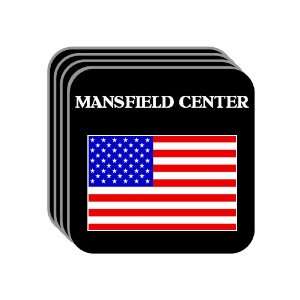 US Flag   Mansfield Center, Massachusetts (MA) Set of 4 Mini Mousepad 