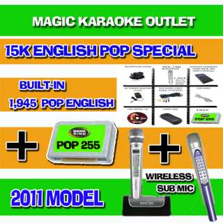 Magic Sing Karaoke Mic 1,573 SONGS SPANISH + Free WIRELESS MIC + FREE 