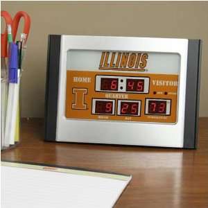  Illinois Fighting Illini Alarm Clock Scoreboard Sports 
