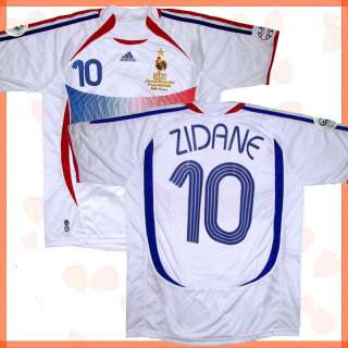 ZIDANE #10 FRANCE WORLD CUP FINAL 2006 CHAMPION SHORT SLEEVES SOCCER 