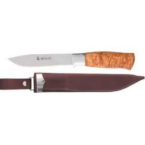 Brusletto Knives 11002 Hunters Fixed Blade Knife with Curly Birch Wood 