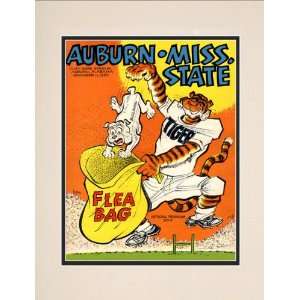  1967 Auburn vs. Mississippi State 10.5x14 Matted Historic Football 