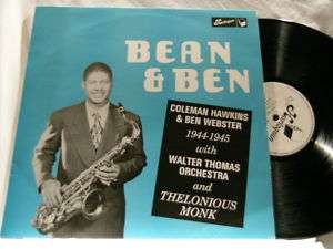 COLEMAN HAWKINS Ben Webster Thelonious Monk 1944 45 LP  